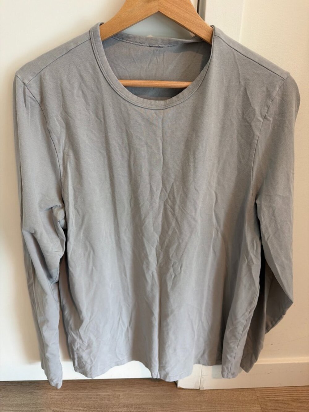 lululemon Cotton Long Sleeve Shirt Space Grey L
